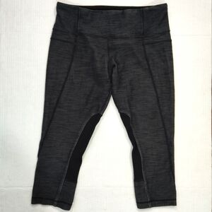Lululemon Riding Crop pants Slub Denim Gray 8 Crops